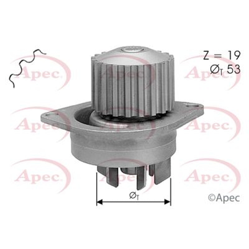 Apec Engine Cooling Water Pump fits Citroën Berlingo First 2000-2011 1.6