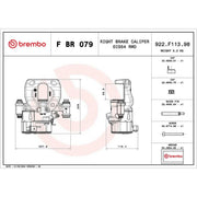 Brembo Brake Caliper Assembly fits Mercedes-Benz Sprinter 3,5-T 2018-2021