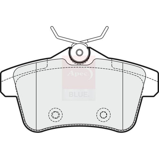 Apec Rear Brake Pad Set fits Citroën C4 II 2009-2018 1.2 1.6 2.0