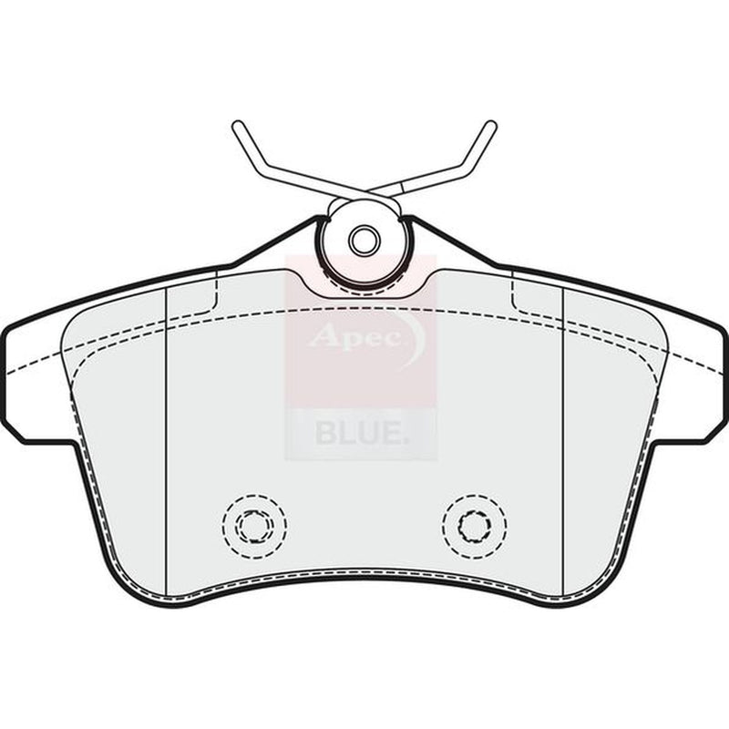 Apec Rear Brake Pad Set fits Citroën C4 II 2009-2018 1.2 1.6 2.0