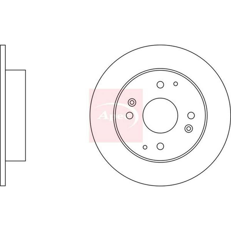 Apec Front & Rear Brake Discs & Pads fits Honda Accord 1998-2003 2.0