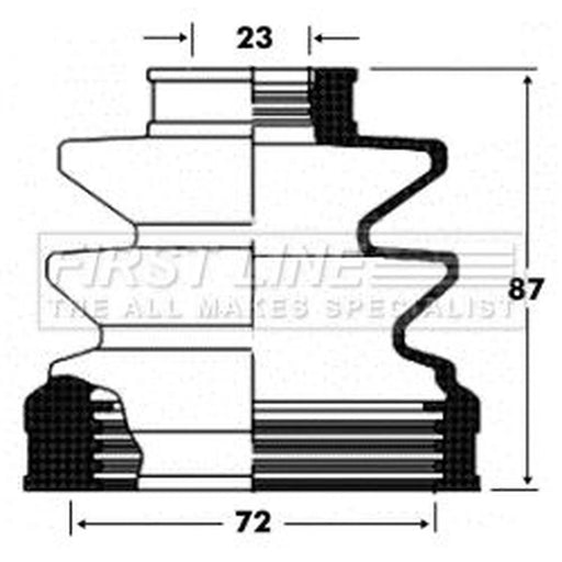First Line Drive Shaft Bellow Kit Front Left fits Hyundai Coupe II 2002-2009 2.0