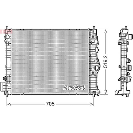 Denso Engine Radiator fits Chevrolet Trax 2012-2013 1.4