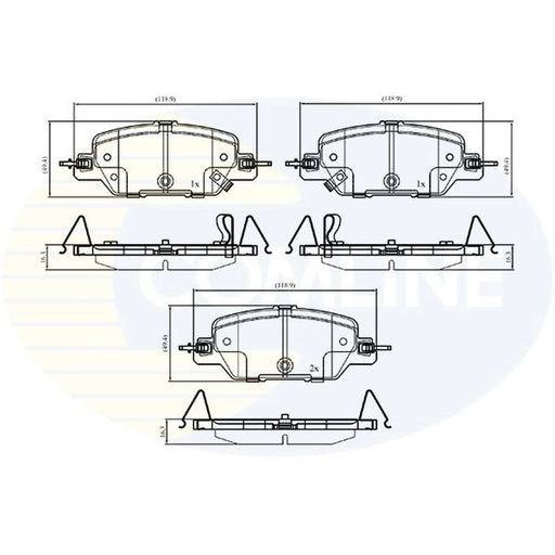 Comline Rear Brake Solid Discs & Pads fits Honda Cr-V V 2016-2017 1.5