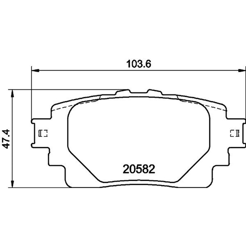 DON Rear Brake Pad Set fits Lexus Es 2026 on