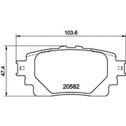 Mintex Rear Brake Pad Set fits Lexus Es 2026 on