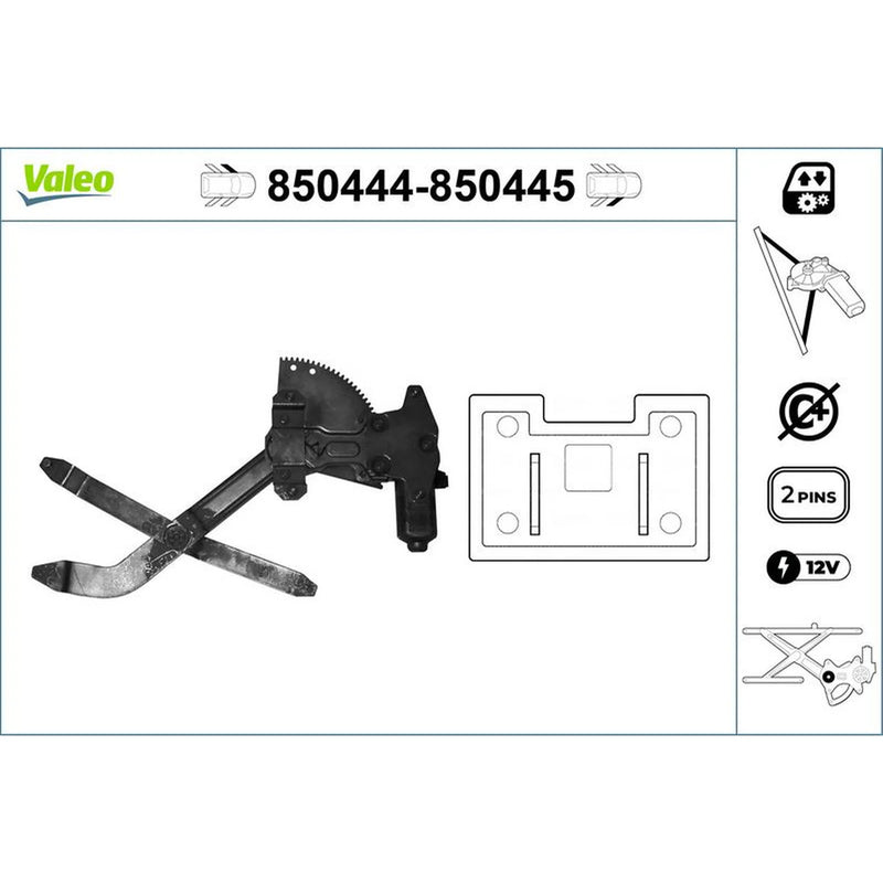 Valeo Electric Window Regulator Lifter Left Front 850444