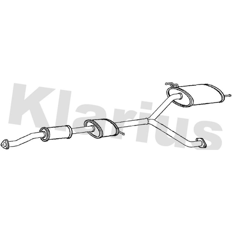 Klarius Box With Tail Pipe Right Rear fits Honda Accord VII 2003-2008 2.4