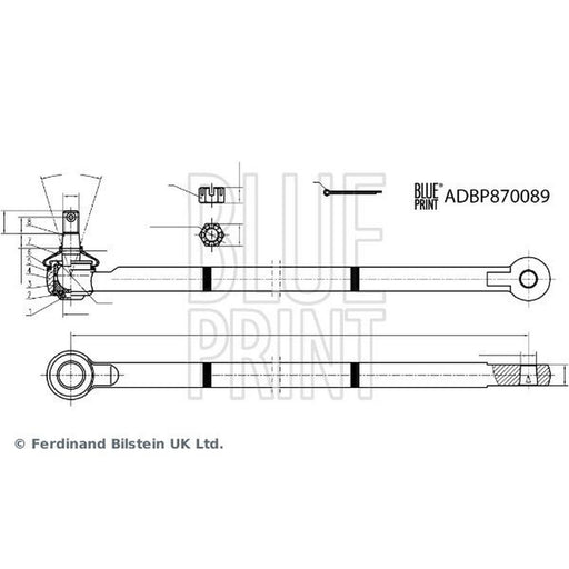 Blue Print Centre Rod Assembly Front fits Suzuki Samurai Closed Off-Road Vehicle
