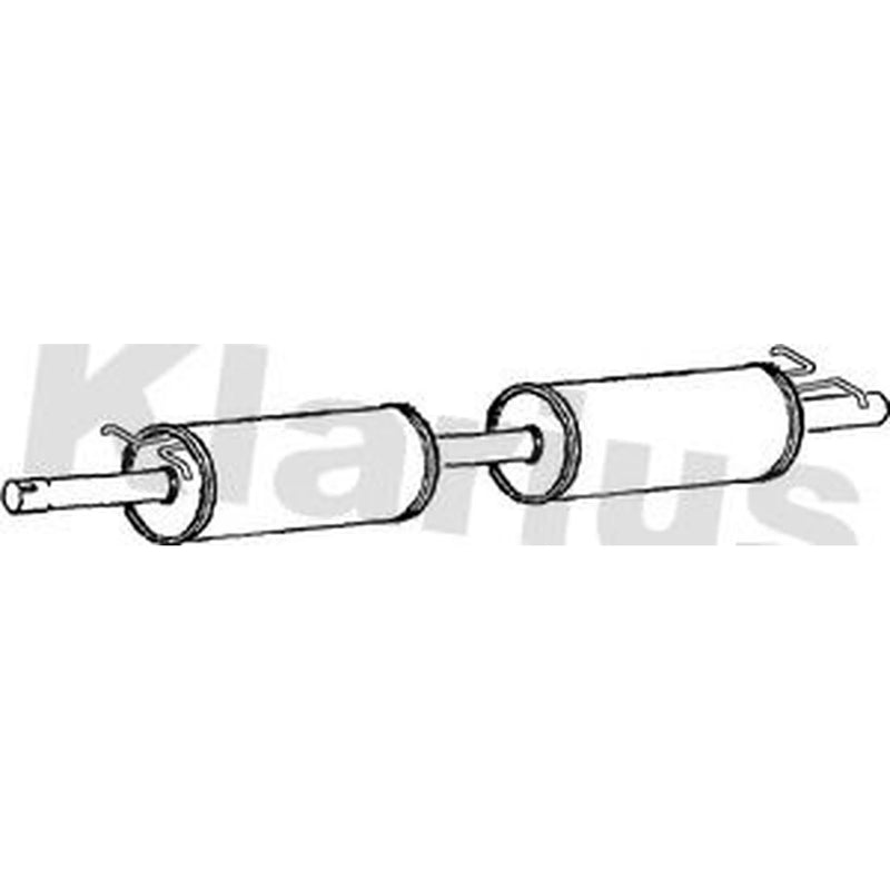 Klarius Box With Centre Pipe Centre fits Ford Transit 2001-2006 2.3