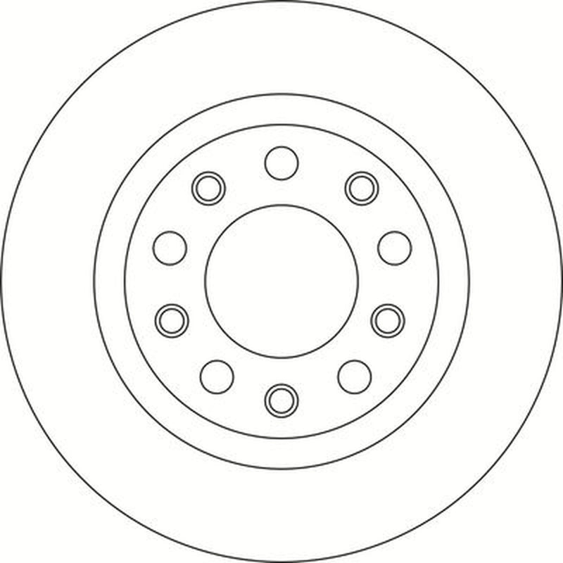 Abtex 2 x Solid Brake Discs fits Alfa Romeo Giulietta 2010-2020 1.4 1.6 2.0