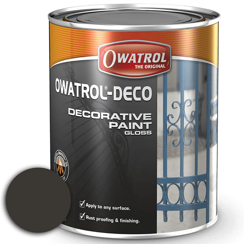 Owatrol Deco Anti Corrosive Gloss Paint (Grey Dust RAL 7037 750ml) for Metal Pr Owatrol - Dynamic Drive