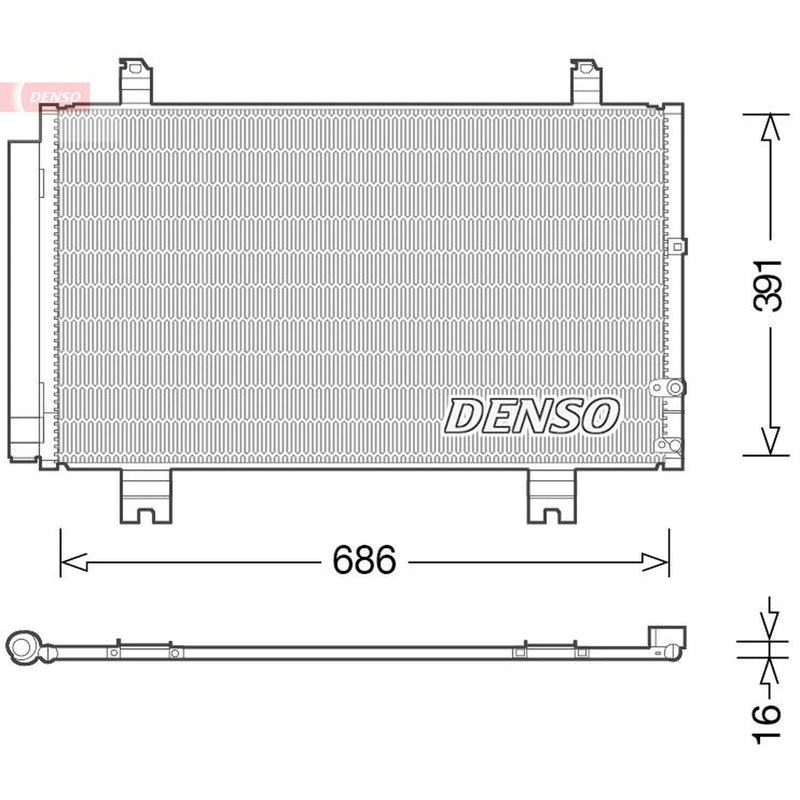 Denso Air Conditioning Condenser fits Lexus Gs 2012-2018
