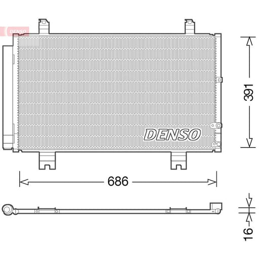 Denso Air Conditioning Condenser fits Lexus Gs 2012-2018