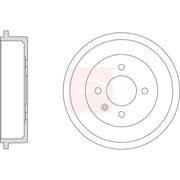 Apec Brake Drum Assembly Rear fits MG MG 3 2011 on 1.3 1.5
