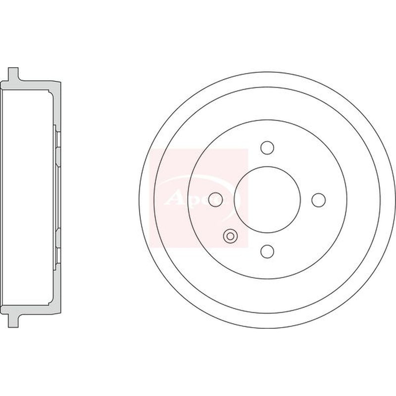 Apec Brake Drum Assembly Rear fits MG MG 3 2011 on 1.3 1.5