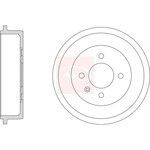 Apec Brake Drum Assembly Rear fits MG MG 3 2011 on 1.3 1.5