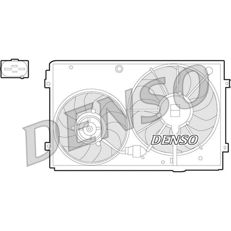 Denso Engine Cooling Fan fits Audi A1 2011-2015 1.4 2.0