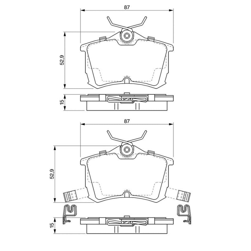 Bosch Front & Rear Pads fits Honda Accord VI 1999-2002 2.2