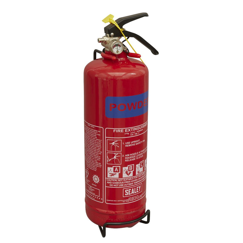 Sealey Fire Extinguisher 2kg Dry Powder SDPE02 Sealey - Dynamic Drive