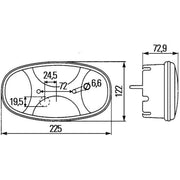 Hella Tail Light / Lamp R10W Left