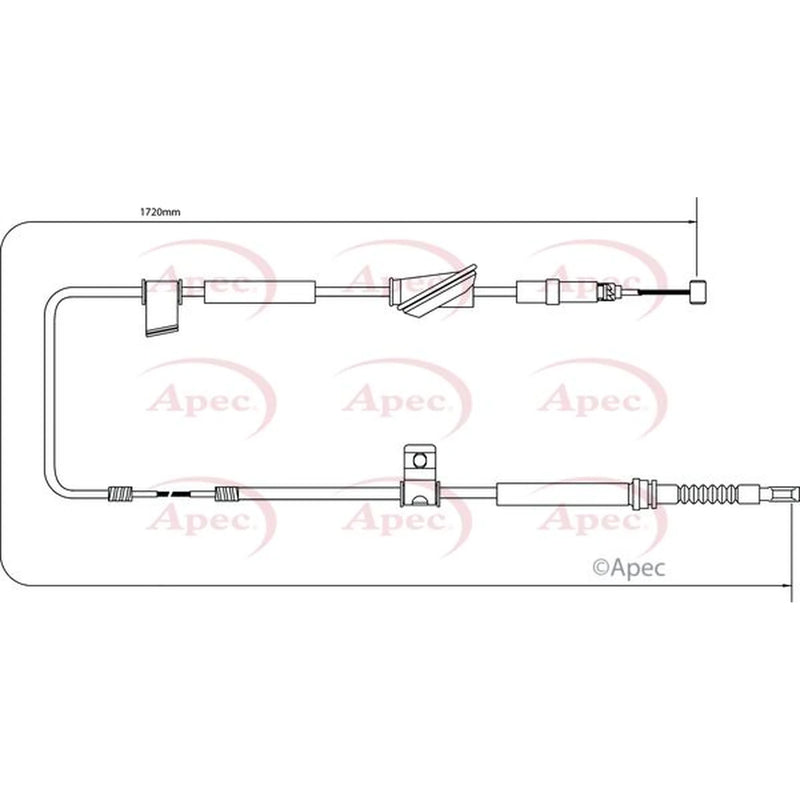 Apec Handbrake Cable Left Rear CAB1558