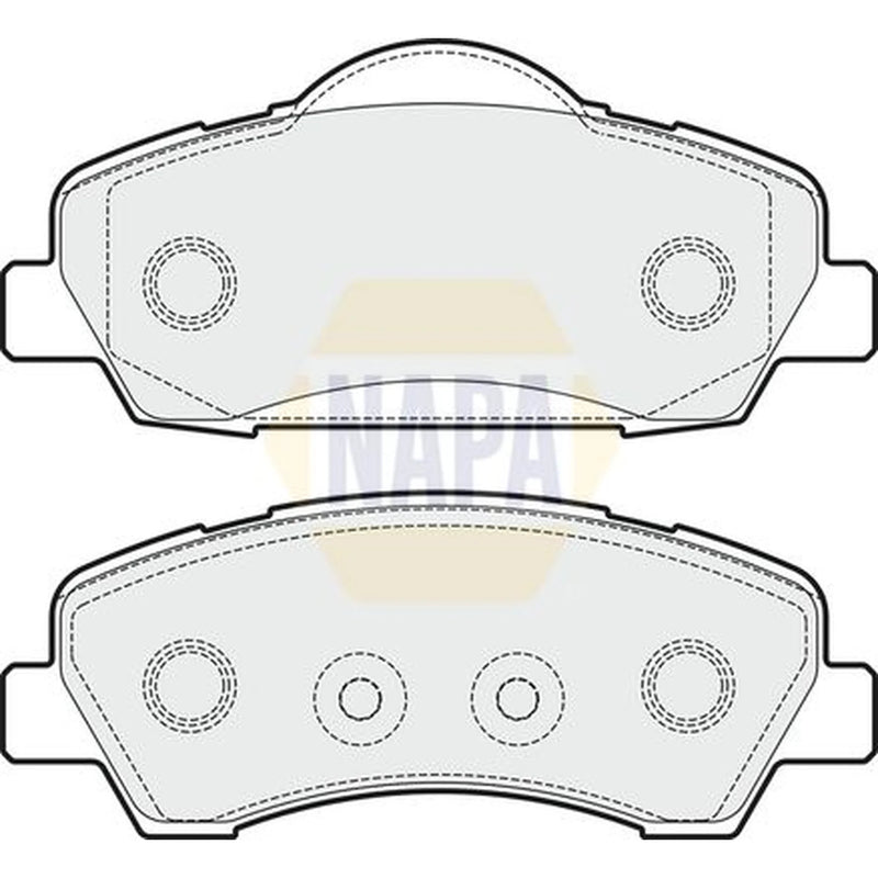NAPA Front Brake Pad Set fits Citroën C-Elysee 2012-2018 1.2 1.5 1.6
