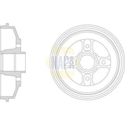 NAPA Brake Drum Assembly Rear NDR1016