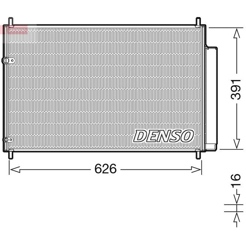 Denso Air Conditioning Condenser fits Toyota Auris 2007-2018