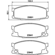 Mintex Front Brake Pad Set fits Mitsubishi Canter V 1986-1992