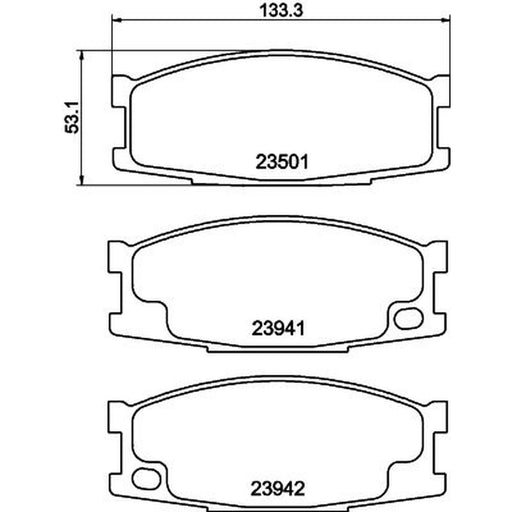Mintex Front Brake Pad Set fits Mitsubishi Canter V 1986-1992