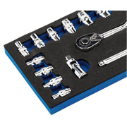 Draper Metric Socket Set, 1/4" Sq. Dr. (26 Piece) 16476 Draper - Dynamic Drive