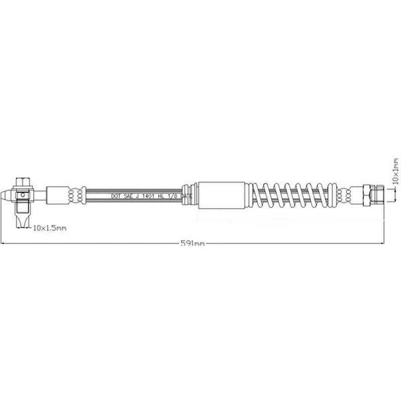 Juratek Brake Hydraulic Hose Line Right JBH1152