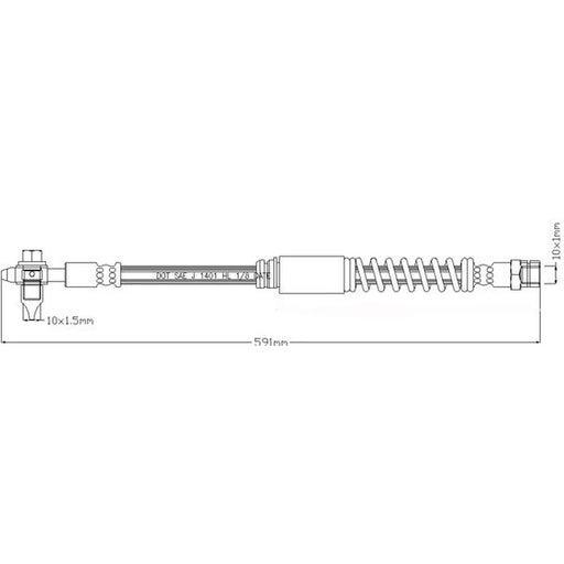 Juratek Brake Hydraulic Hose Line Right JBH1152