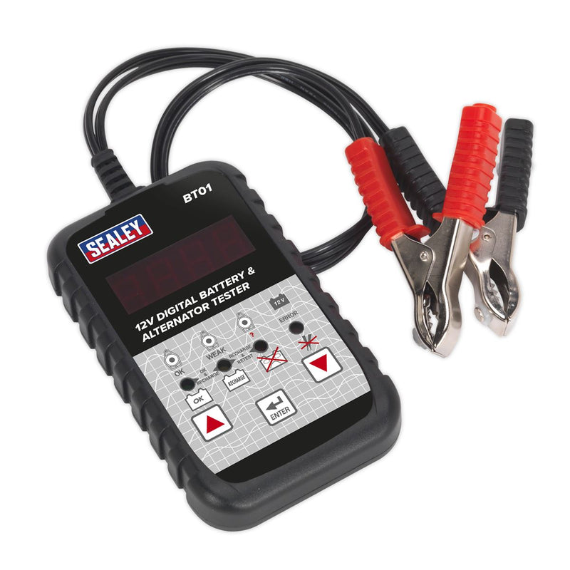 Sealey Digital Battery & Alternator Tester 12V BT01 Sealey - Dynamic Drive