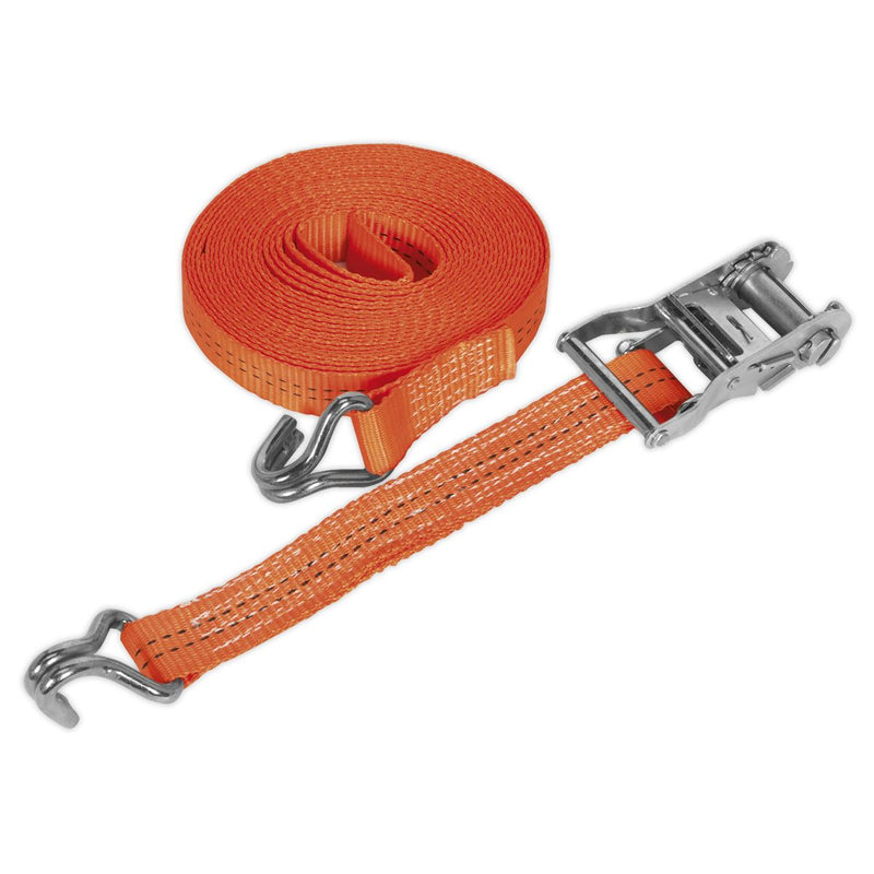 Sealey Ratchet Tie Down 35mm x 8m Polyester Webbing 2000kg Breaking Strength Sealey - Dynamic Drive