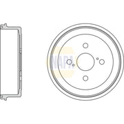 NAPA Brake Drum Assembly Rear fits Toyota Corolla 1992-1997 1.3 1.6 2.0