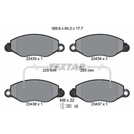 Textar Front Brake Pad Set 2343501