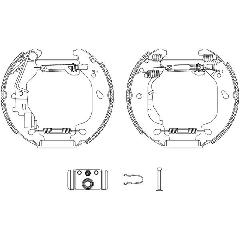 Mintex Brake Shoe Set Axle Kit fits Fiat Punto 1999-2010 1.2 188.030 188.233