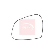 Apec Exterior Wing Mirror Glass Left fits Hyundai I10 II 2013-2019 1.0 1.2