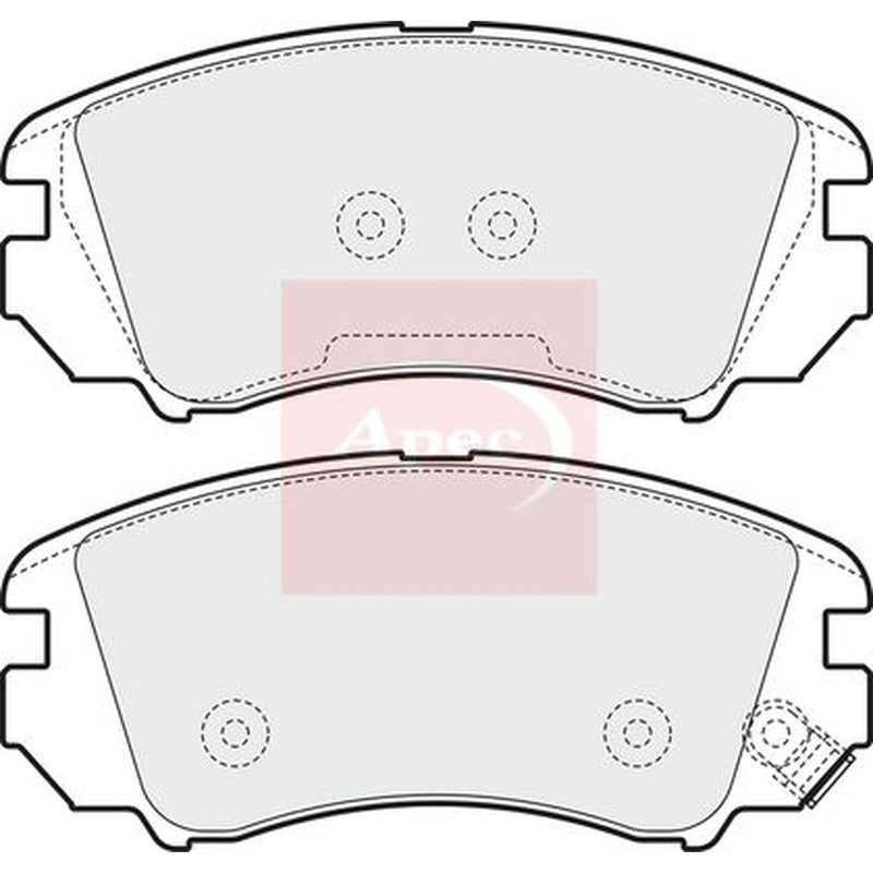 Apec Front Brake Pad Set fits Kia Soul I 2009-2014 1.6