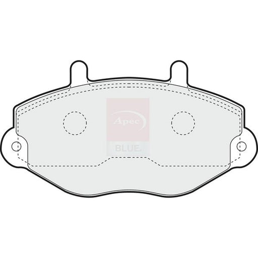Apec Front Brake Pad Set fits Ford Transit 1991-2000 2.0 2.5