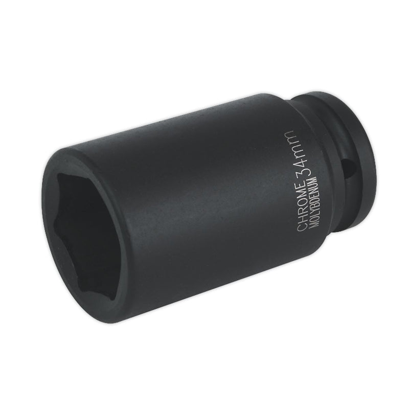 Sealey Impact Socket 34mm Deep 3/4"Sq Drive IS3434D Sealey - Dynamic Drive