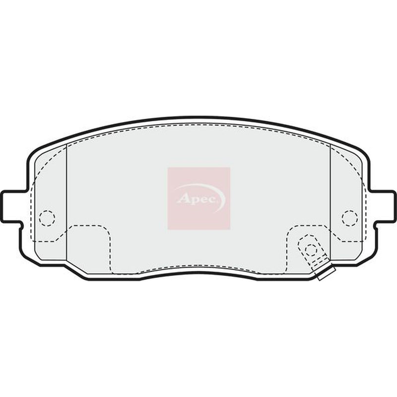 Apec Front Brake Pad Set fits Hyundai I10 I 2007-2018 1.0 1.1 1.2