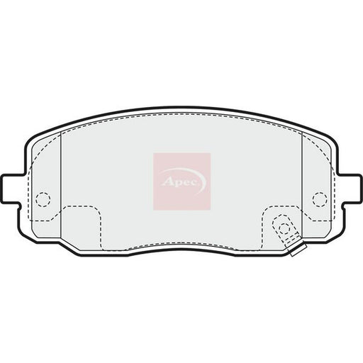 Apec Front Brake Pad Set fits Hyundai I10 I 2007-2018 1.0 1.1 1.2