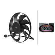 Hella Engine Cooling Fan Left fits Seat Cordoba 2002-2009 1.2 1.4 1.6 1.9 2.0