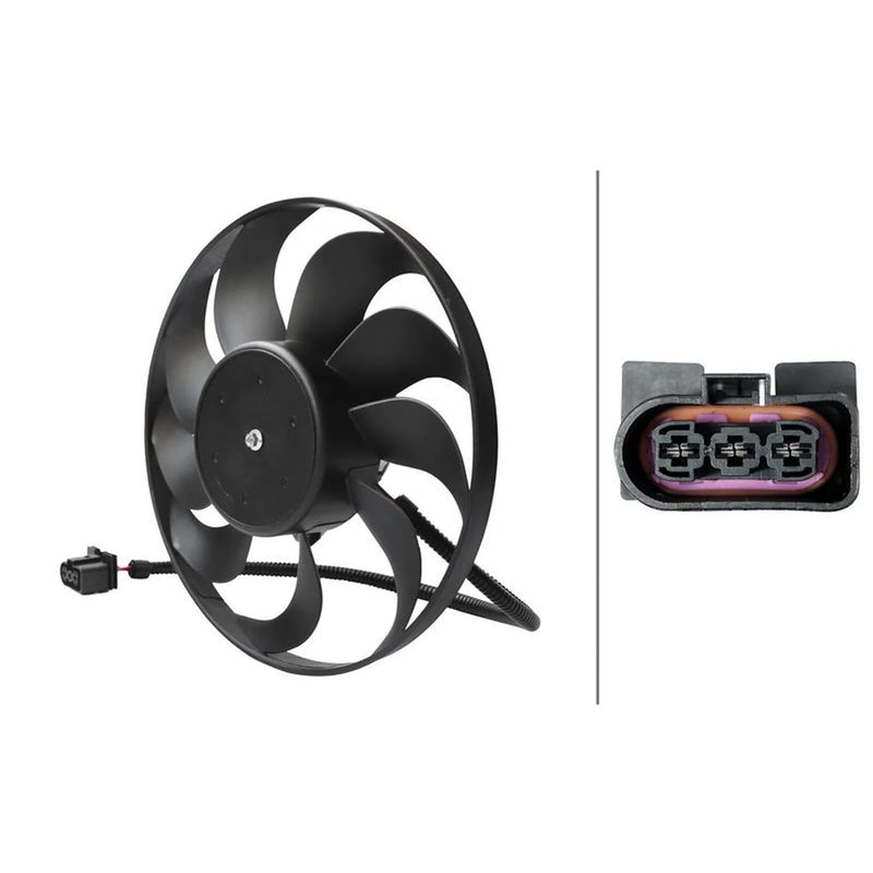 Hella Engine Cooling Fan Left fits Seat Cordoba 2002-2009 1.2 1.4 1.6 1.9 2.0