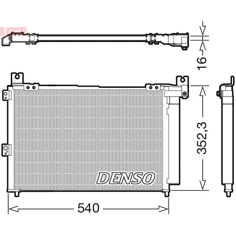 Denso Air Conditioning Condenser fits Ford Ranger 2006-2012 2.5 3.0