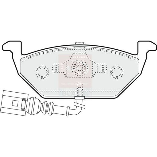 Apec Black Front Brake Pad Set fits Audi A2 2000-2005 1.4 1.6