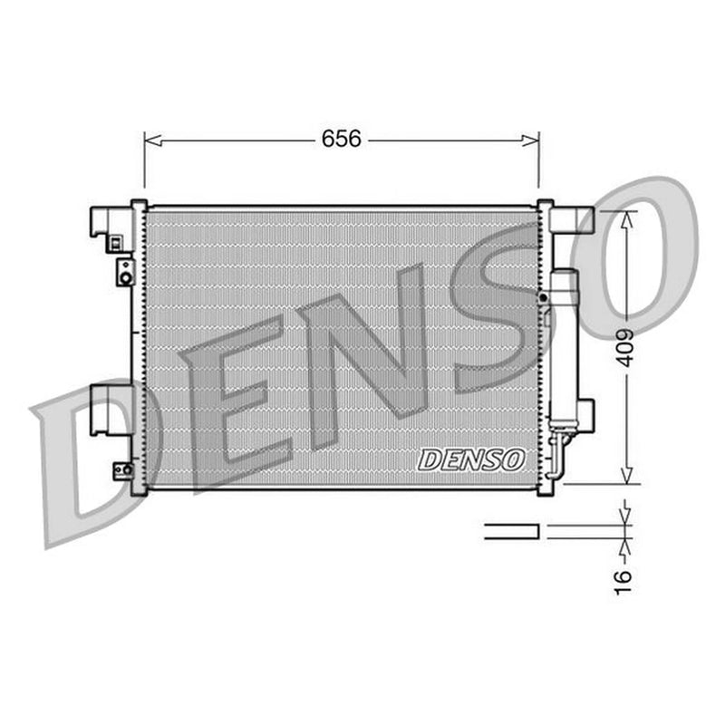 Denso Air Conditioning Condenser fits Citroën C-Crosser 2007-2012 2.2 2.4